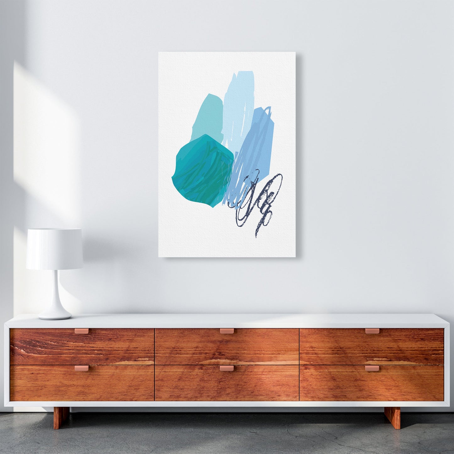 Avelena | Blaue Palette Zeichnungen Kunstdruck