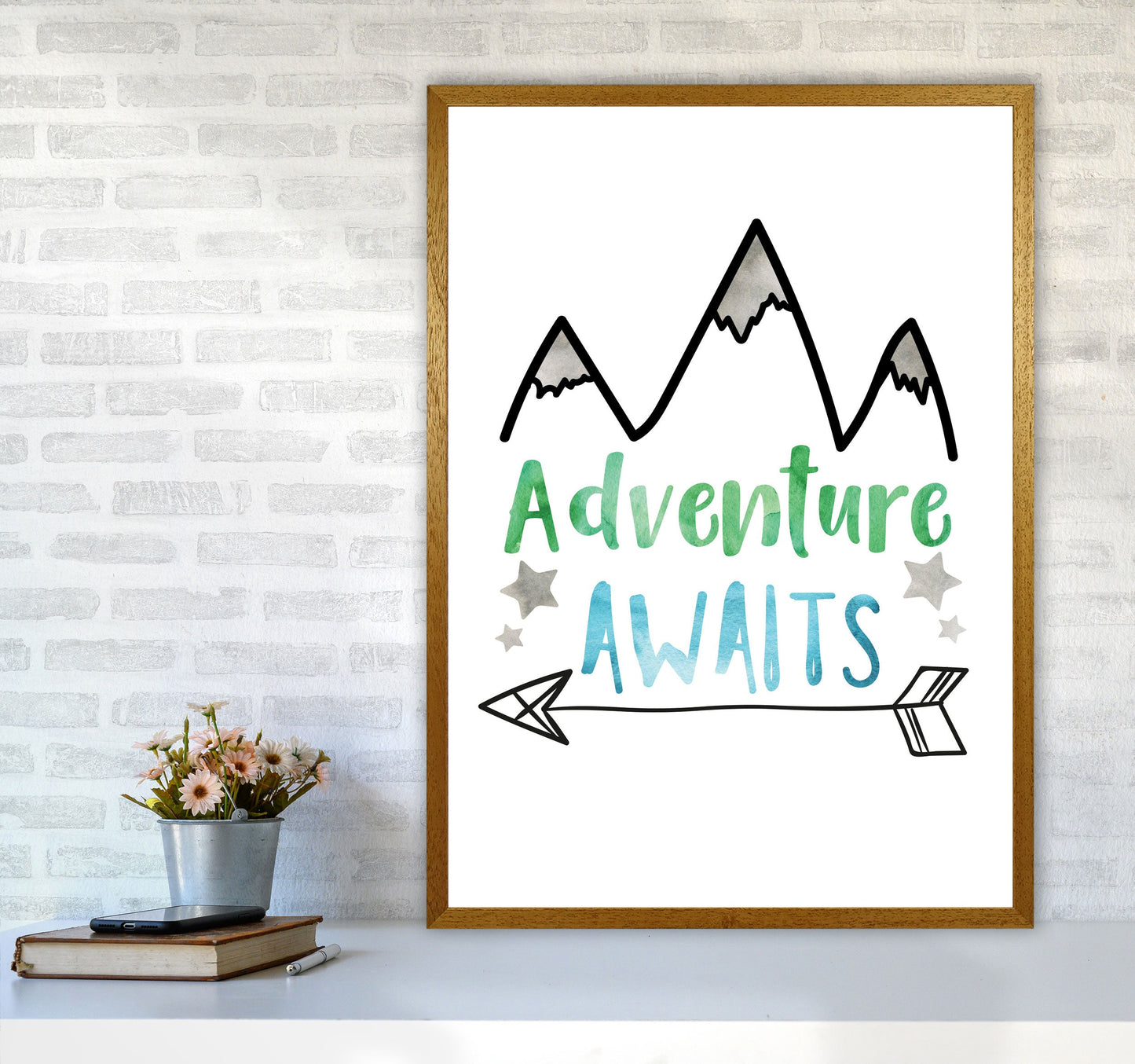 Avelena | Abenteuer warten Aquarell Modern Druck