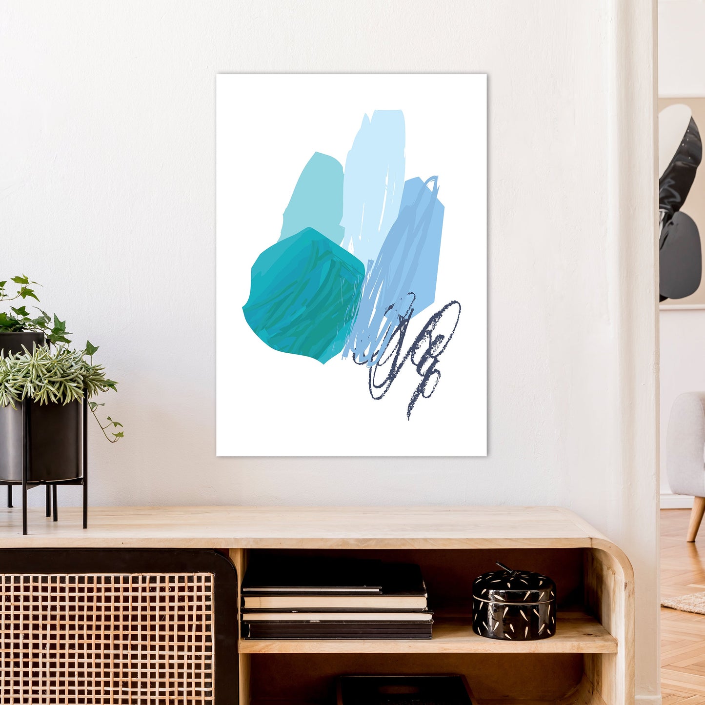 Avelena | Blaue Palette Zeichnungen Kunstdruck
