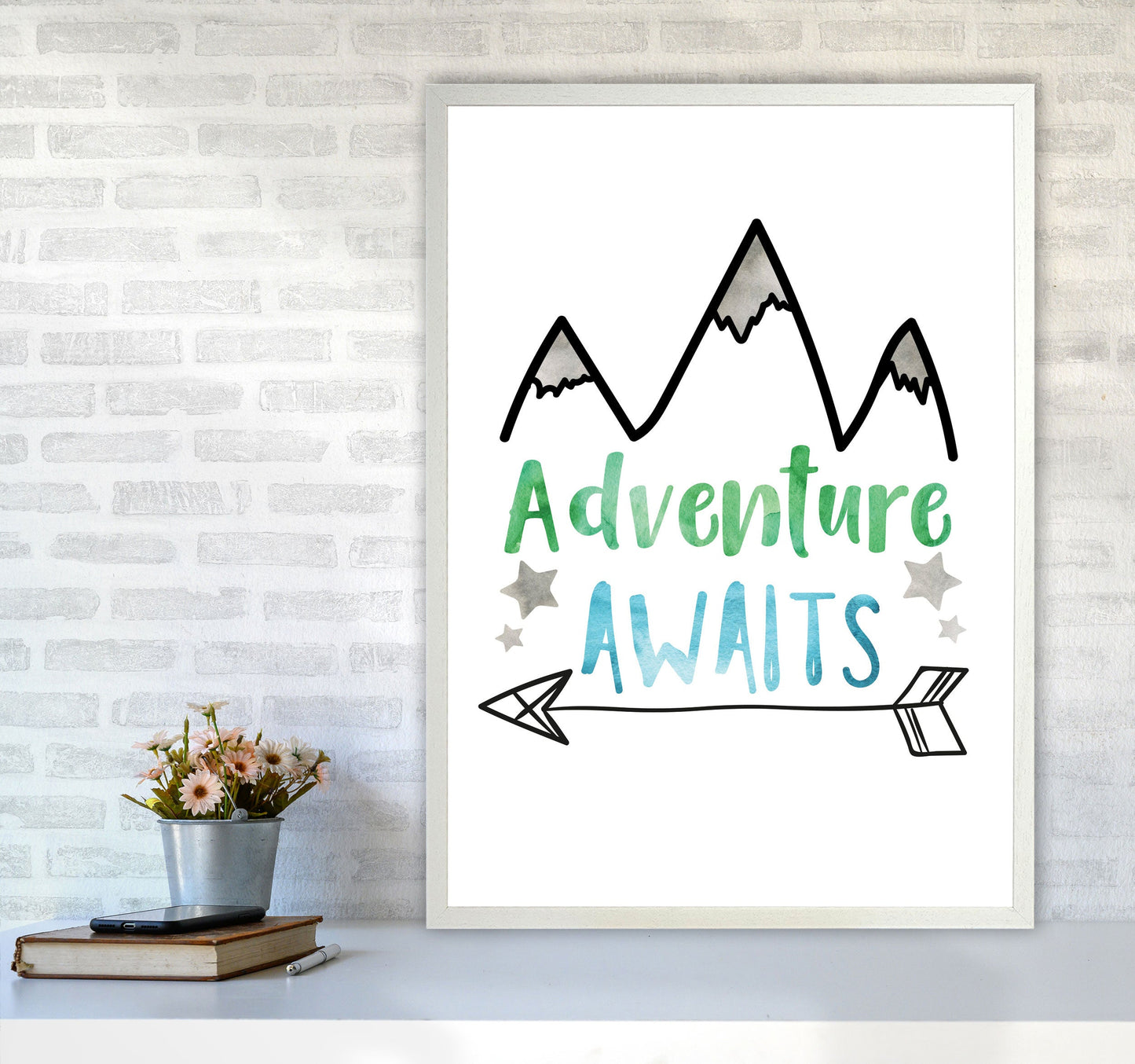 Avelena | Abenteuer warten Aquarell Modern Druck