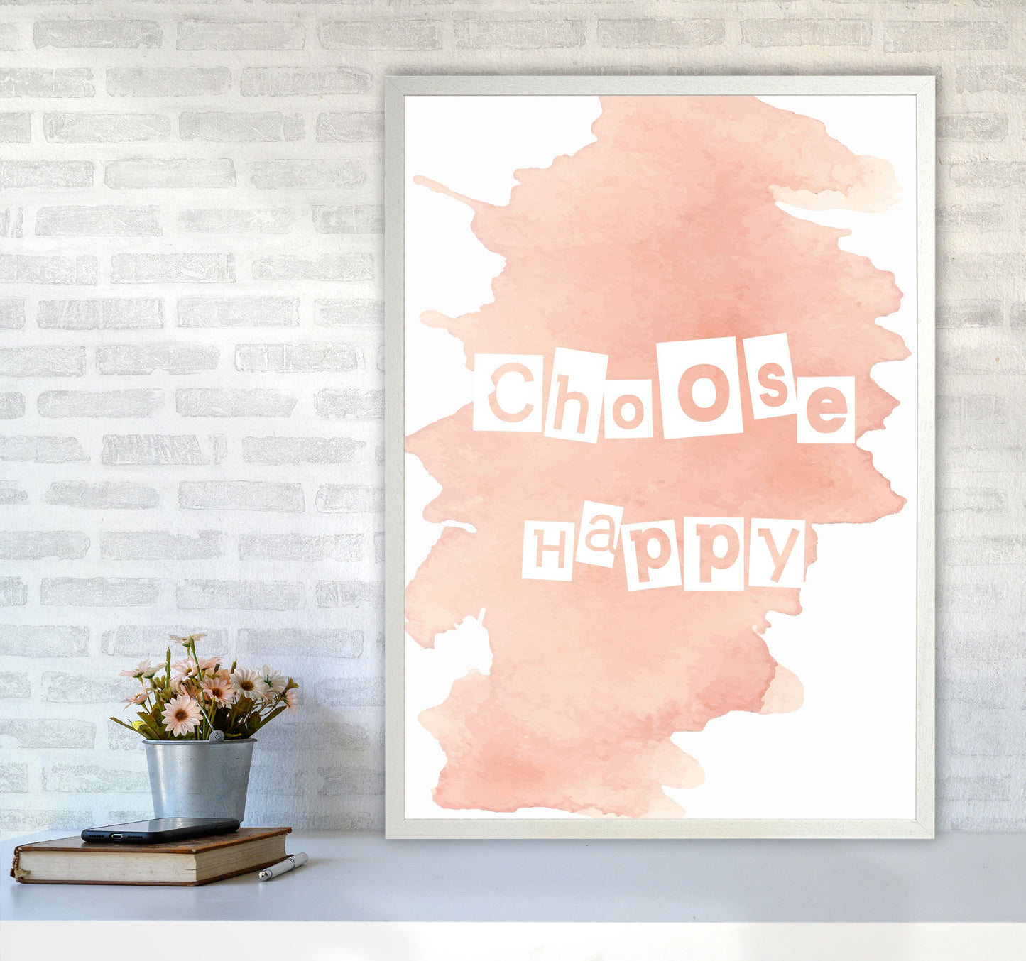Avelena | Wähle Happy Peach Aquarell Moderne Druck