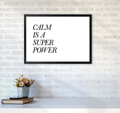 Avelena | Calm Is A Superpower Rahmen Typografie Wandkunstdruck