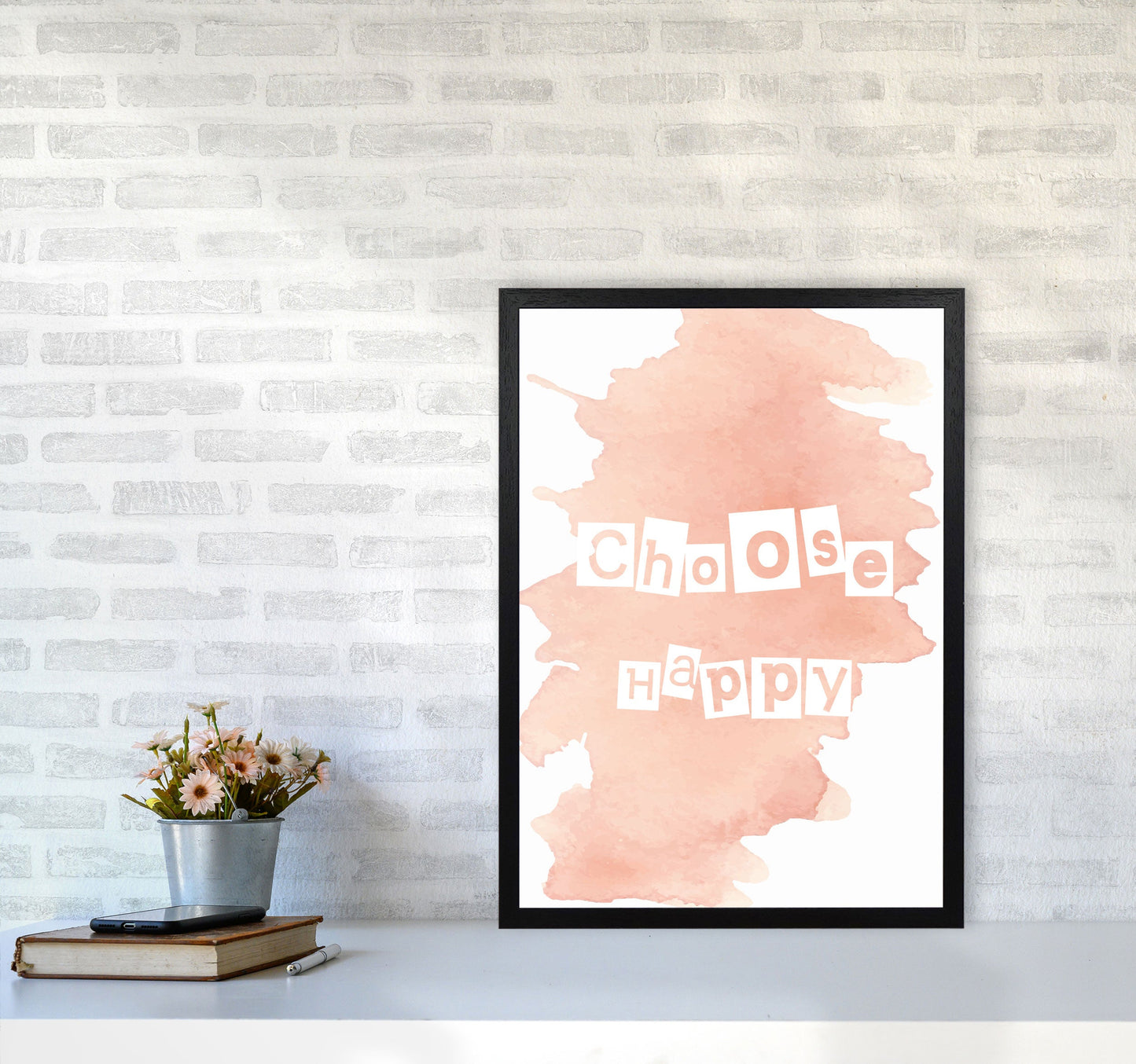 Avelena | Wähle Happy Peach Aquarell Moderne Druck