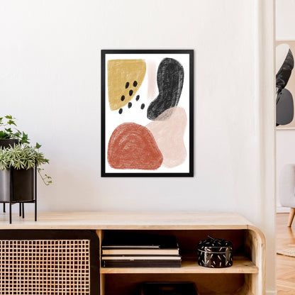 Avelena | Dalia Kritt Schwarz Punkte Form Kunstdruck Von Pixy Paper