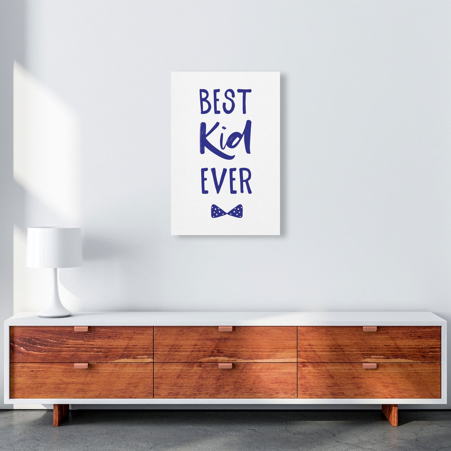 Avelena | Best Kid Ever Navy Rahmen Kinderzimmer Wandkunst Druck
