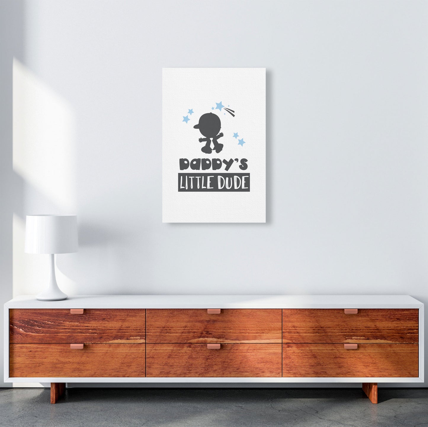 Avelena | Daddy's Little Dude Rahmen Kinderzimmer Kunstdruck
