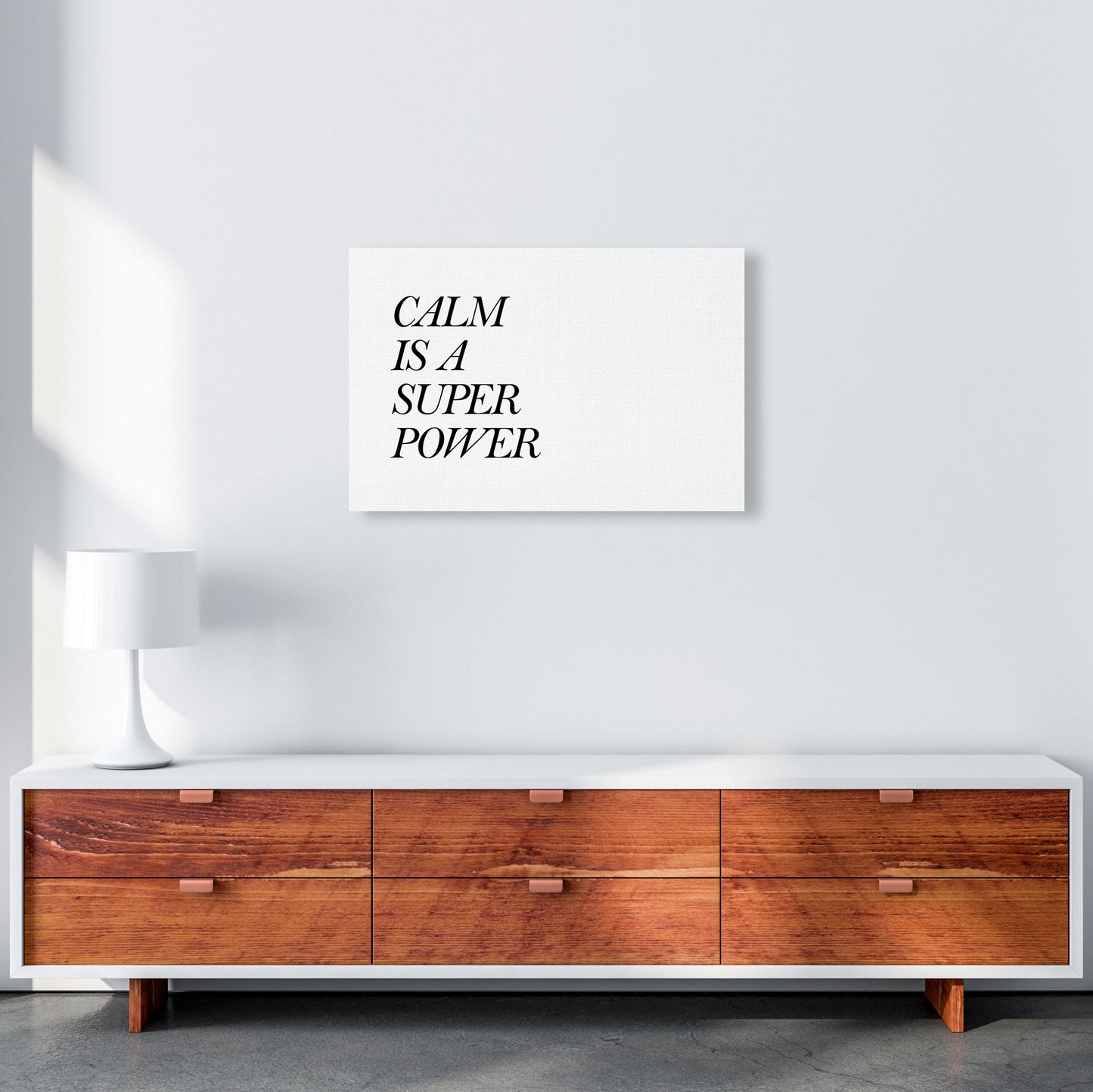 Avelena | Calm Is A Superpower Rahmen Typografie Wandkunstdruck