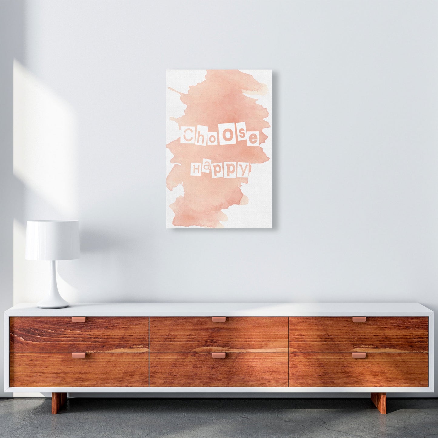 Avelena | Wähle Happy Peach Aquarell Moderne Druck
