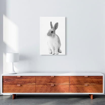 Avelena | Schwarz-Weiß Hase Moderne Druck Tierkunst Druck