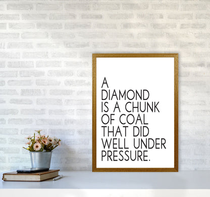 Avelena | Ein unter Druck stehendes Diamanten gerahmtes Typografie Zitat Wandkunstdruck
