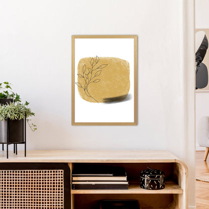 Avelena | Dalia Krit Gold Blumen Quadrat Kunstdruck Von Pixy Paper