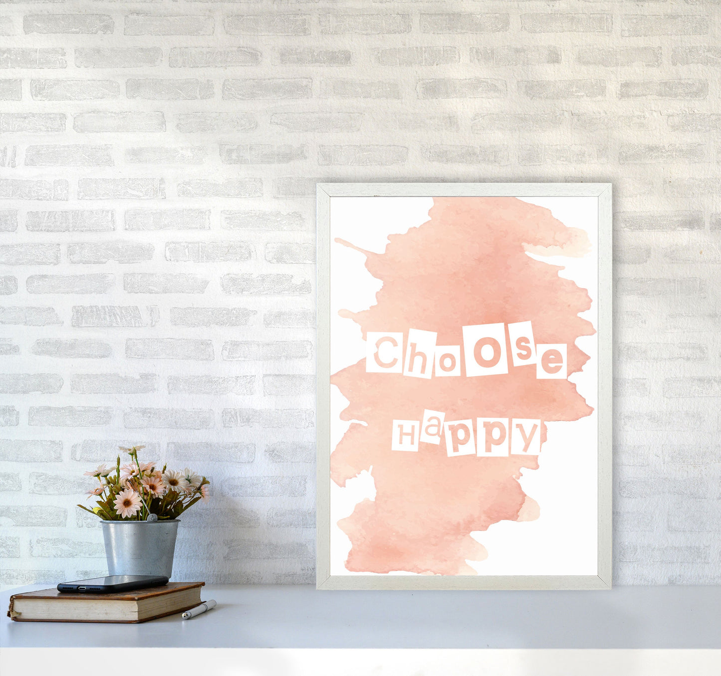 Avelena | Wähle Happy Peach Aquarell Moderne Druck