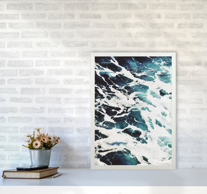 Avelena | Blau Weiß Wasser Moderne Druck, Rahmen Botanische & Natur Kunst Druck