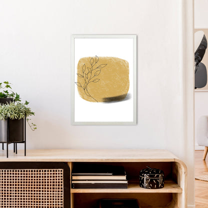Avelena | Dalia Krit Gold Blumen Quadrat Kunstdruck Von Pixy Paper