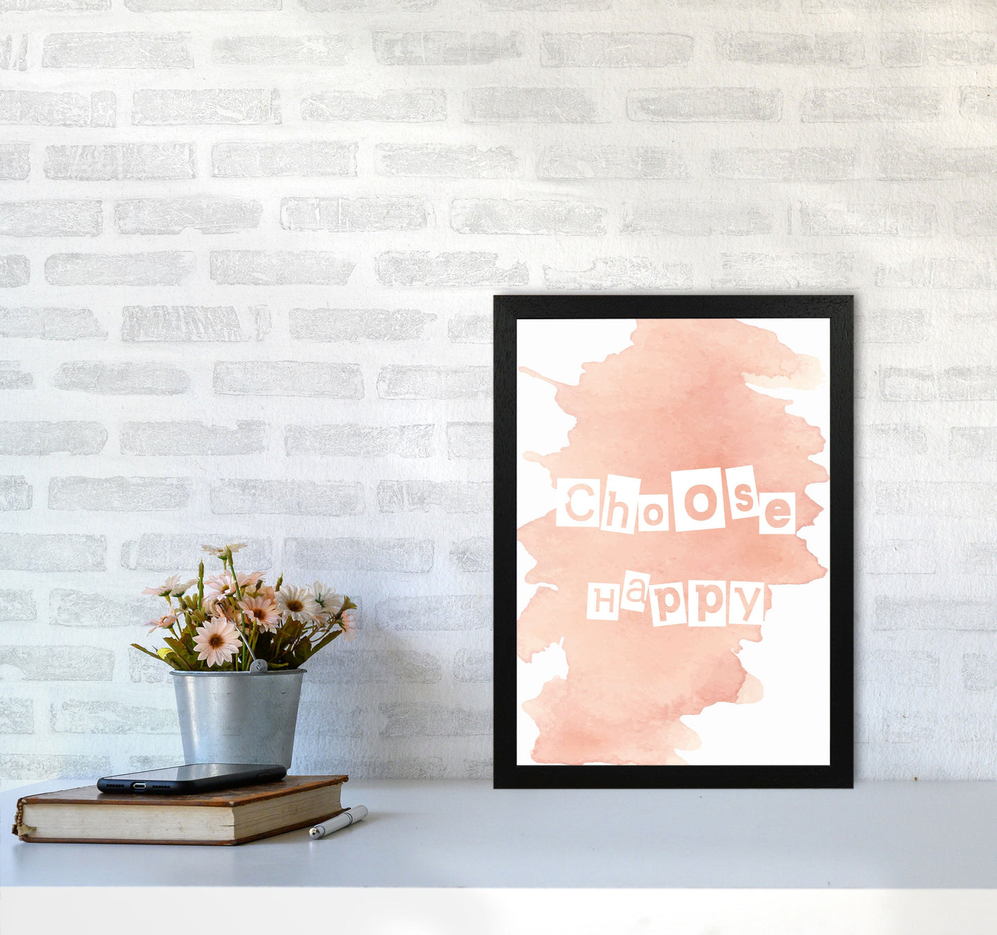 Avelena | Wähle Happy Peach Aquarell Moderne Druck