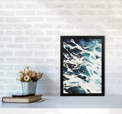 Avelena | Blau Weiß Wasser Moderne Druck, Rahmen Botanische & Natur Kunst Druck