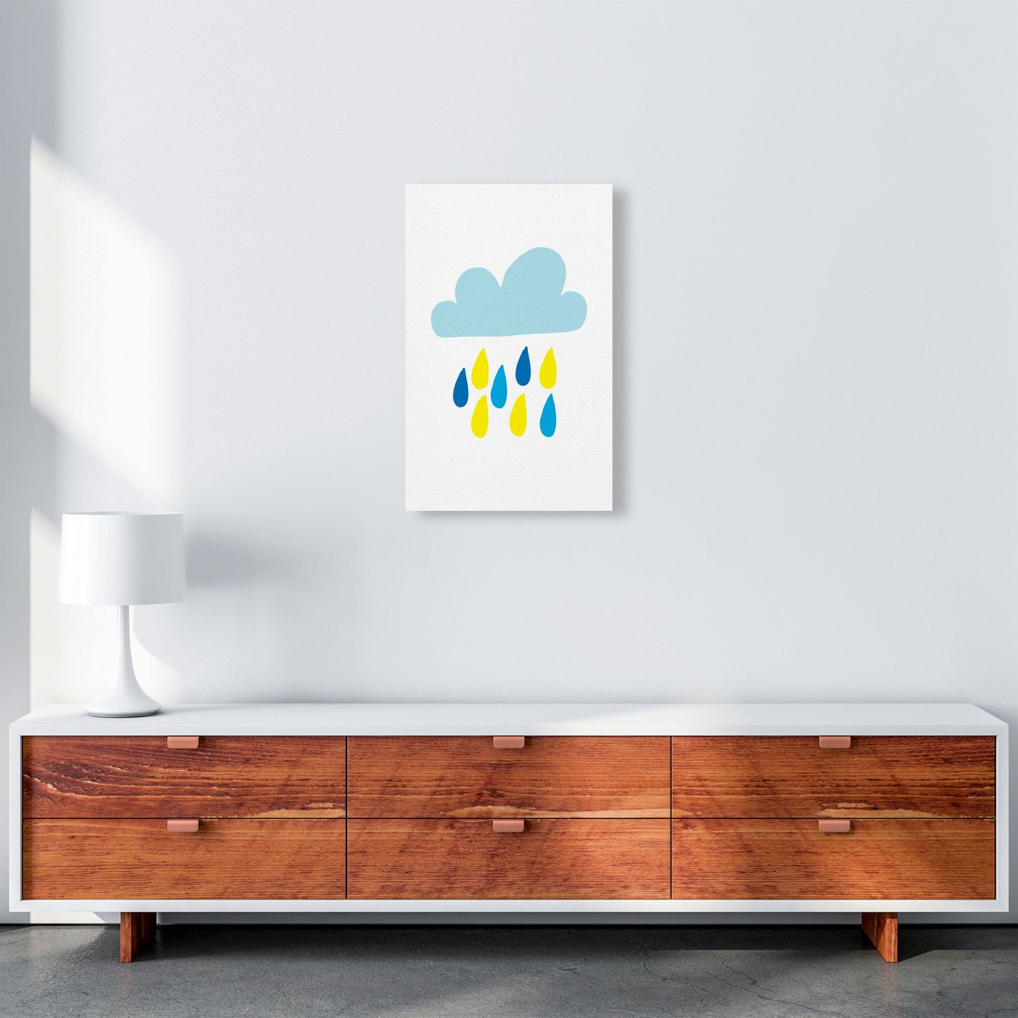 Avelena | Blau Regenhimmel Modern Druck
