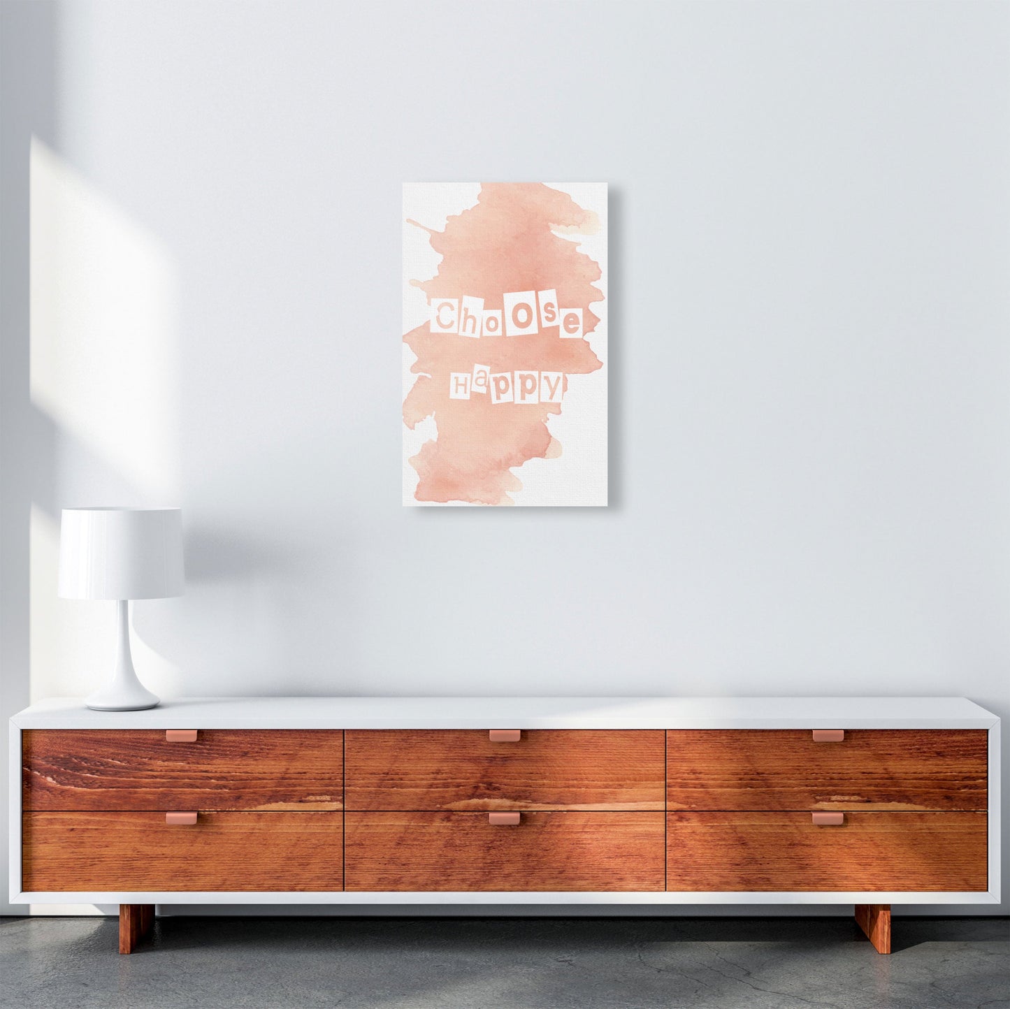 Avelena | Wähle Happy Peach Aquarell Moderne Druck