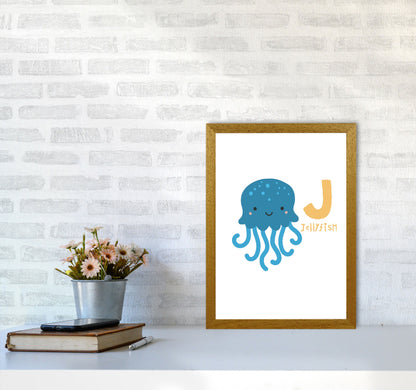 Avelena | Alphabet Tiere, J Ist Für Manet Gerahmte Kinderzimmer Wandkunst Druck