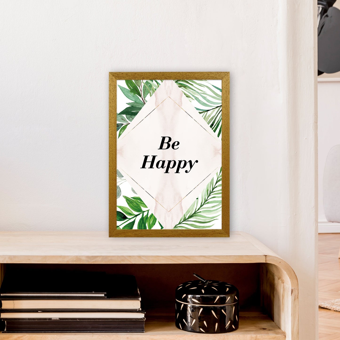 Avelena | Be Happy Exotisches Kunstdruck von Pixy Paper