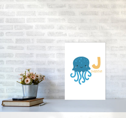 Avelena | Alphabet Tiere, J Ist Für Manet Gerahmte Kinderzimmer Wandkunst Druck