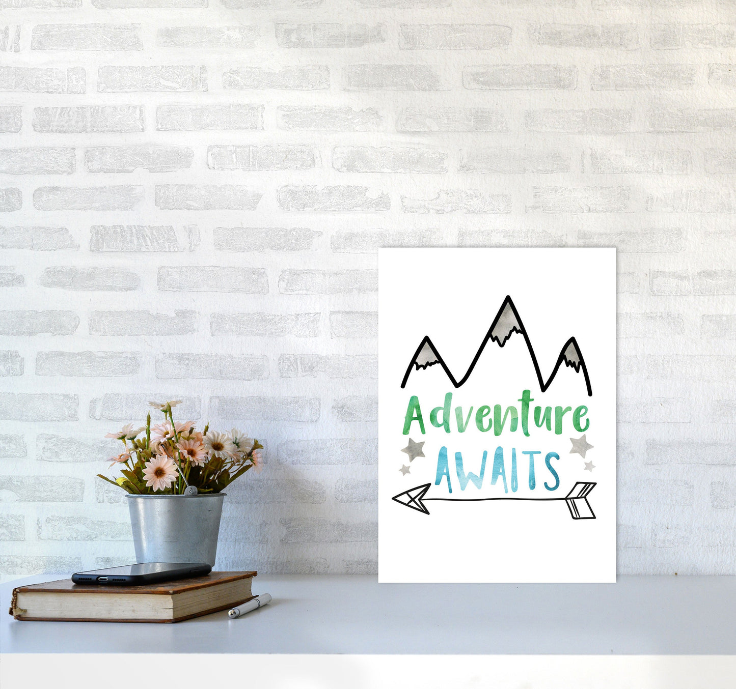 Avelena | Abenteuer warten Aquarell Modern Druck