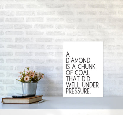 Avelena | Ein unter Druck stehendes Diamanten gerahmtes Typografie Zitat Wandkunstdruck