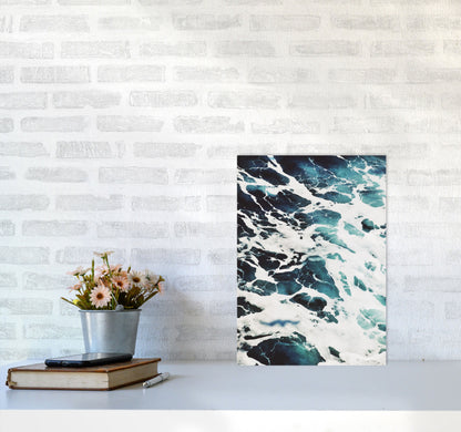 Avelena | Blau Weiß Wasser Moderne Druck, Rahmen Botanische & Natur Kunst Druck