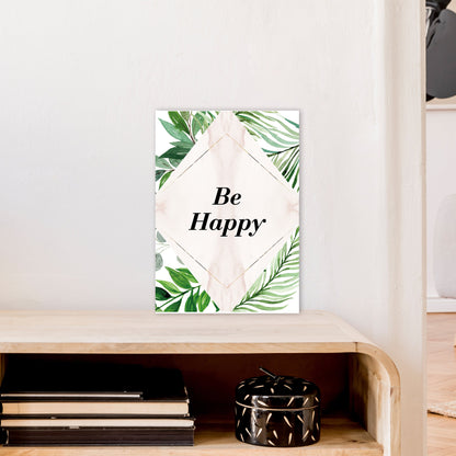 Avelena | Be Happy Exotisches Kunstdruck von Pixy Paper