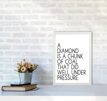 Avelena | Ein unter Druck stehendes Diamanten gerahmtes Typografie Zitat Wandkunstdruck
