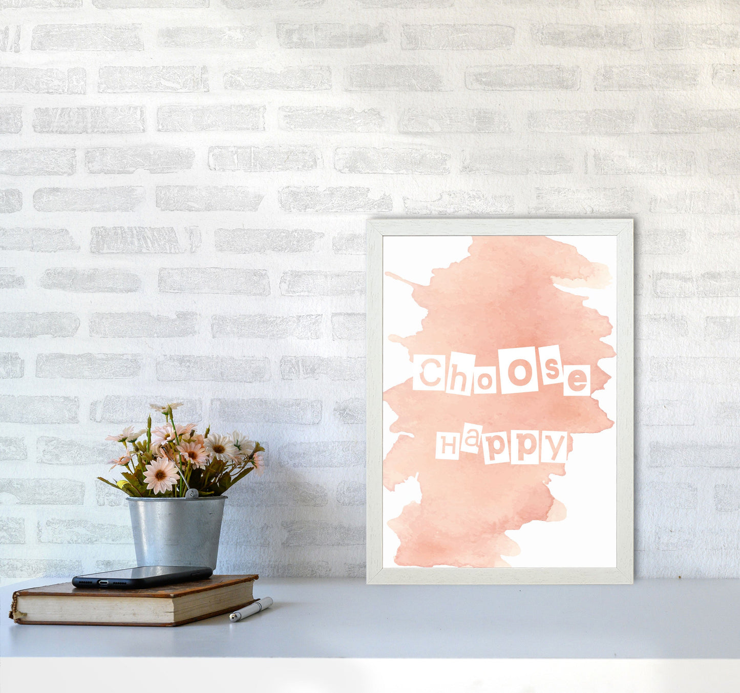 Avelena | Wähle Happy Peach Aquarell Moderne Druck