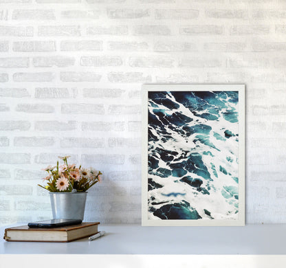 Avelena | Blau Weiß Wasser Moderne Druck, Rahmen Botanische & Natur Kunst Druck