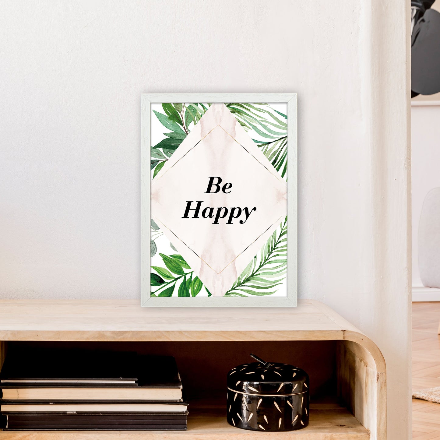 Avelena | Be Happy Exotisches Kunstdruck von Pixy Paper