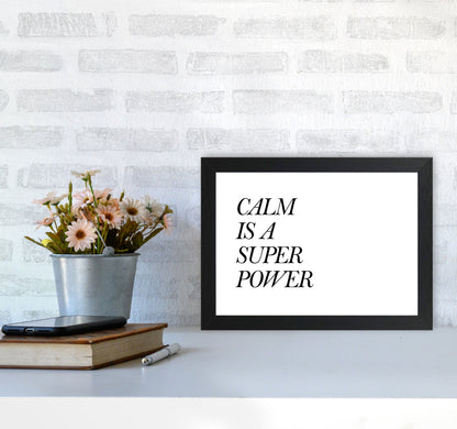 Avelena | Calm Is A Superpower Rahmen Typografie Wandkunstdruck