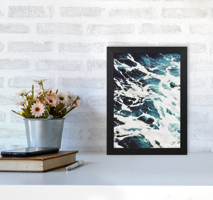 Avelena | Blau Weiß Wasser Moderne Druck, Rahmen Botanische & Natur Kunst Druck