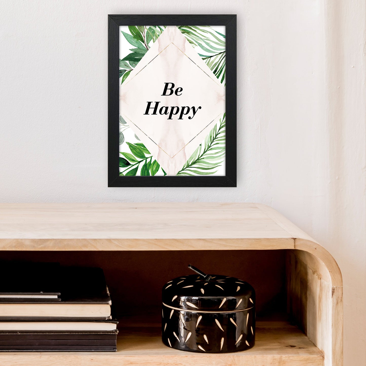 Avelena | Be Happy Exotisches Kunstdruck von Pixy Paper