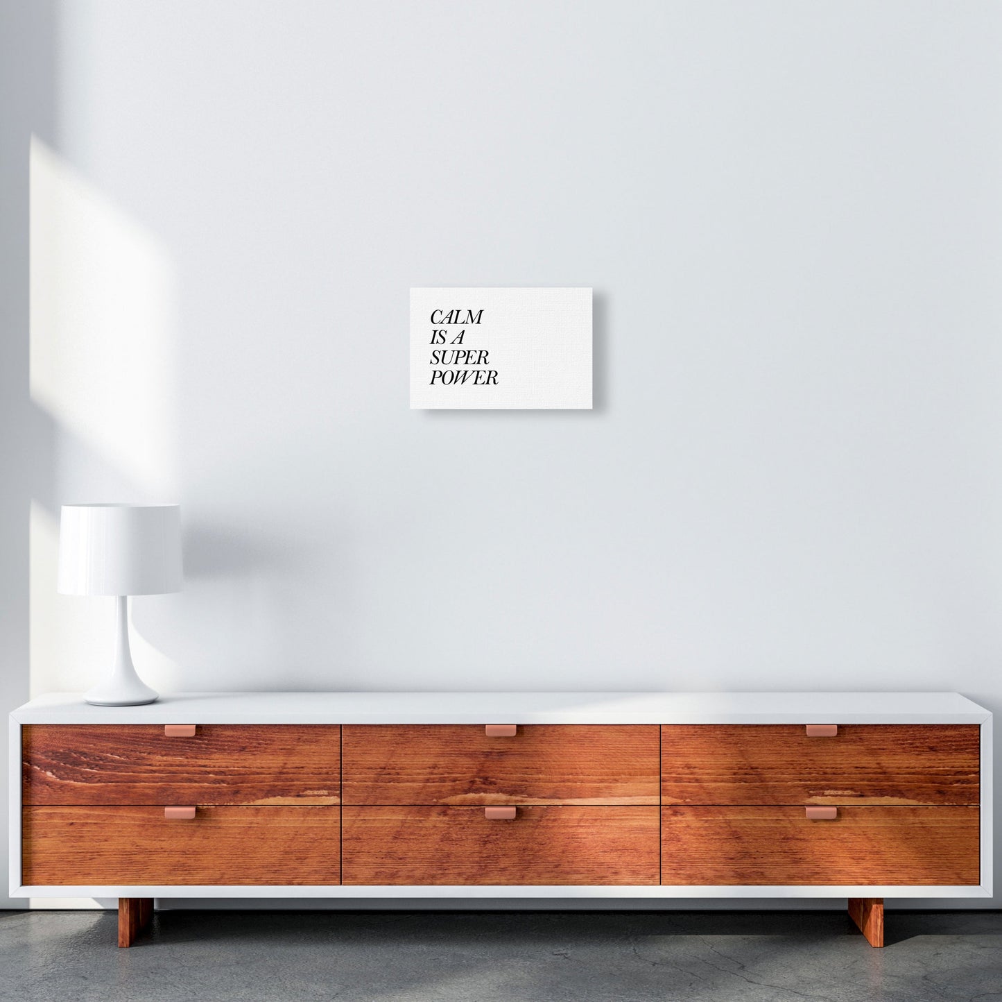 Avelena | Calm Is A Superpower Rahmen Typografie Wandkunstdruck