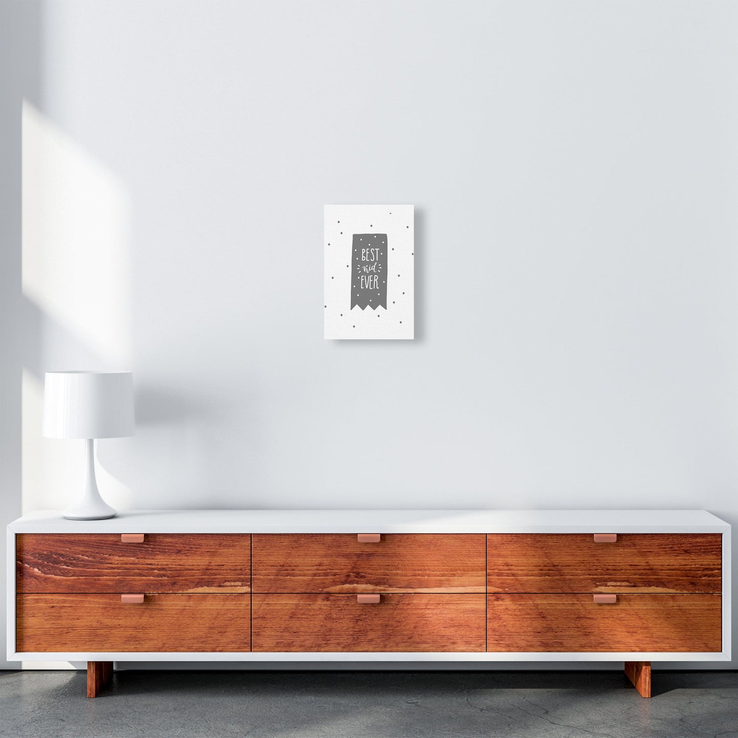 Avelena | Best Kid Ever Grau Super Scandi Kunstdruck von Pixy Paper