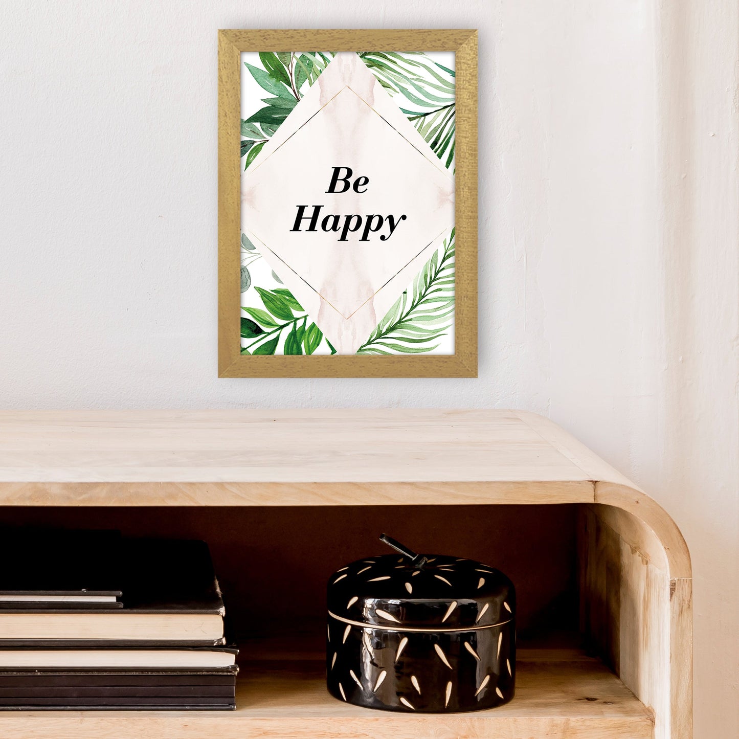 Avelena | Be Happy Exotisches Kunstdruck von Pixy Paper