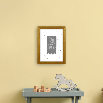 Avelena | Best Kid Ever Grau Super Scandi Kunstdruck von Pixy Paper