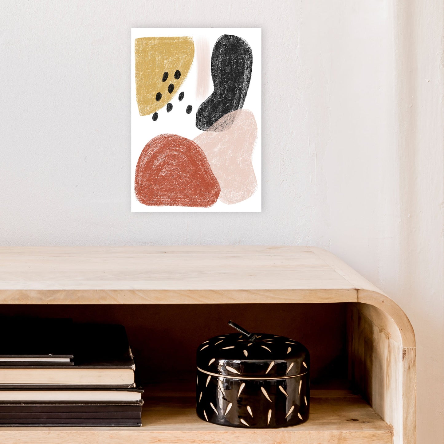Avelena | Dalia Kritt Schwarz Punkte Form Kunstdruck Von Pixy Paper
