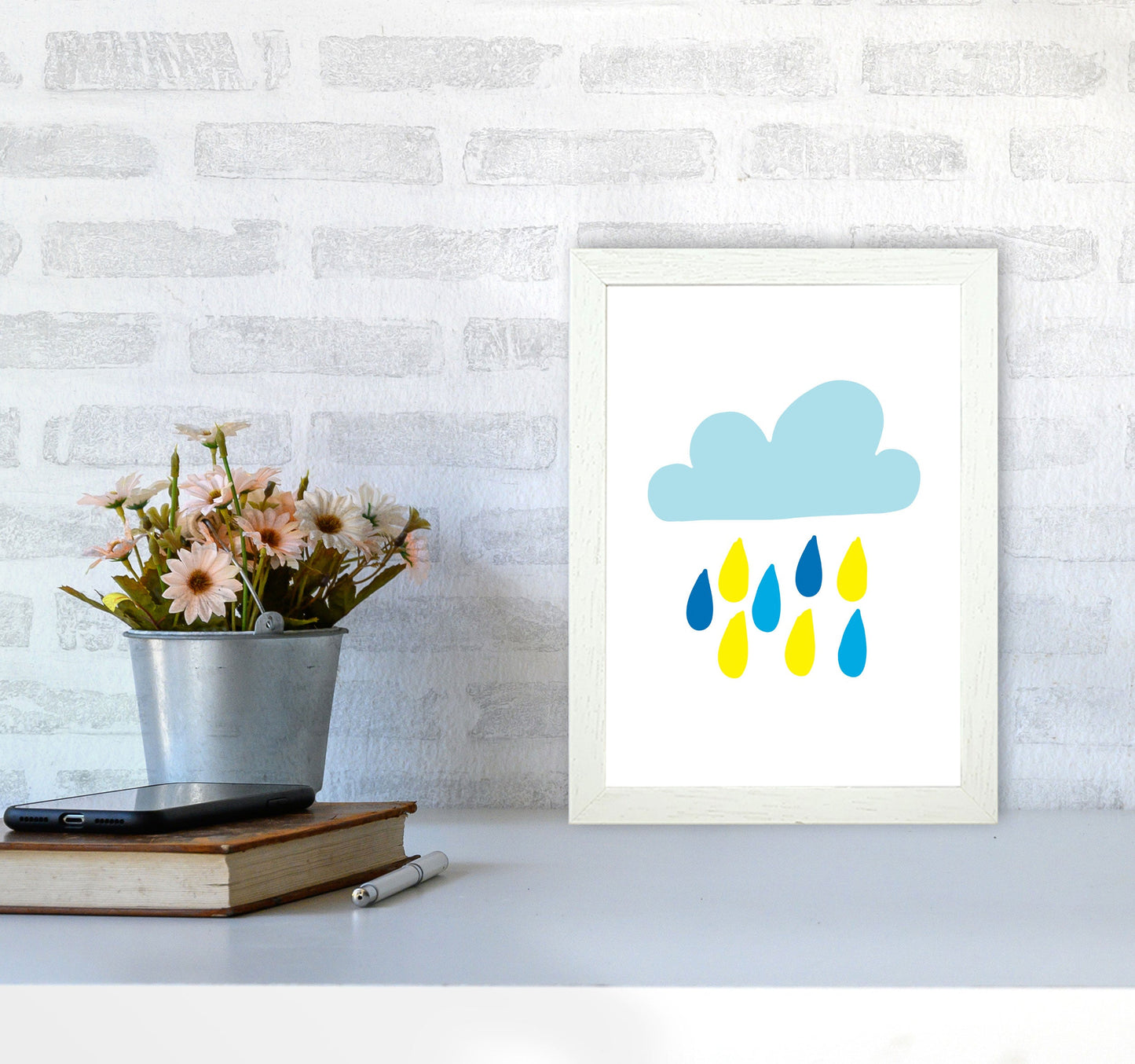 Avelena | Blau Regenhimmel Modern Druck