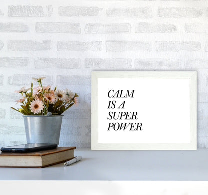 Avelena | Calm Is A Superpower Rahmen Typografie Wandkunstdruck