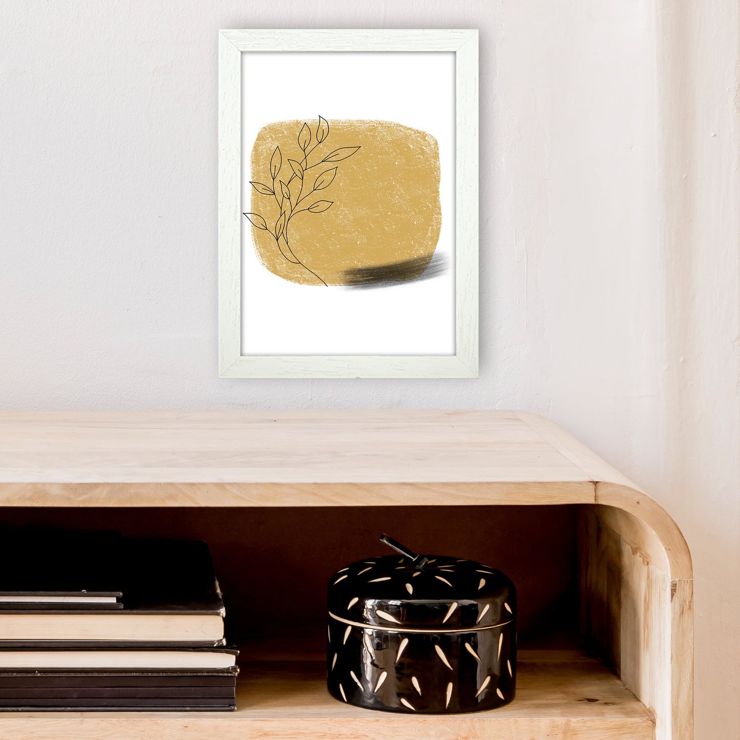 Avelena | Dalia Krit Gold Blumen Quadrat Kunstdruck Von Pixy Paper