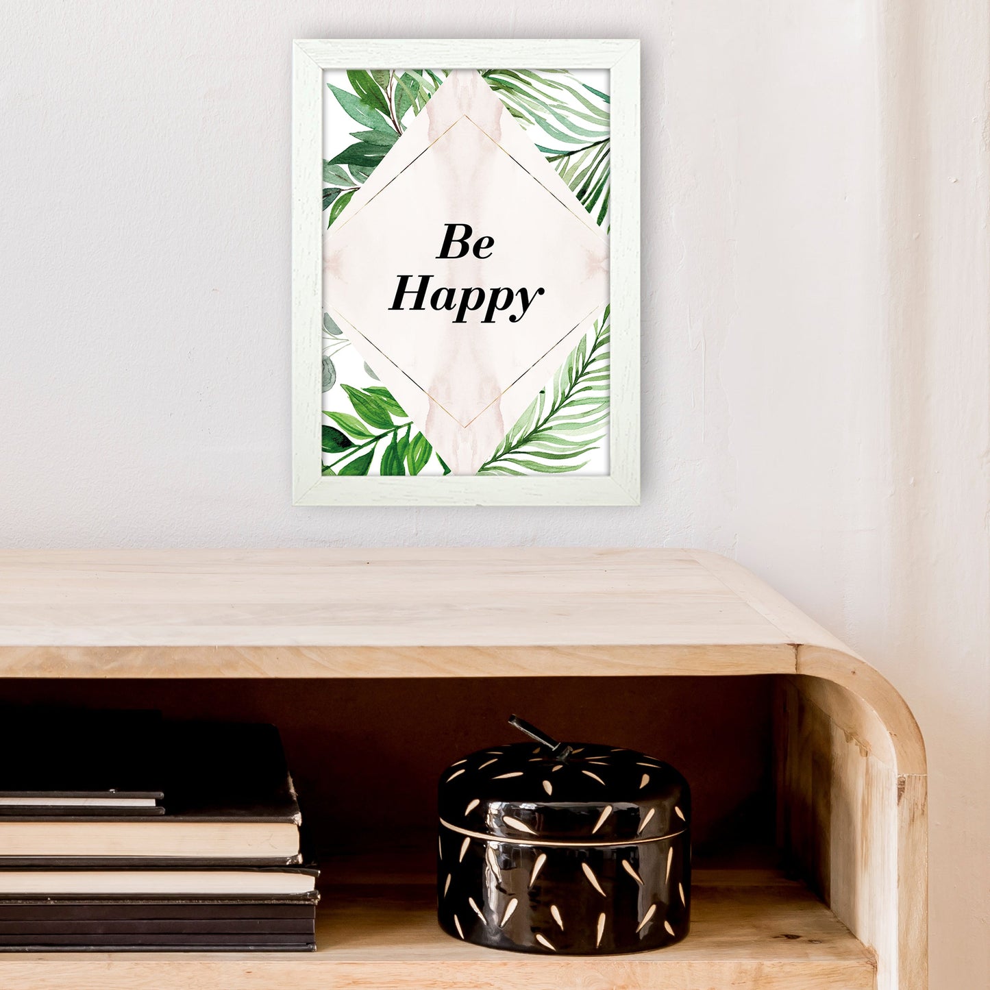 Avelena | Be Happy Exotisches Kunstdruck von Pixy Paper