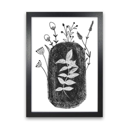 Avelena | Dalia Kreide Schwarz Floral Kunstdruck Von Pixy Paper
