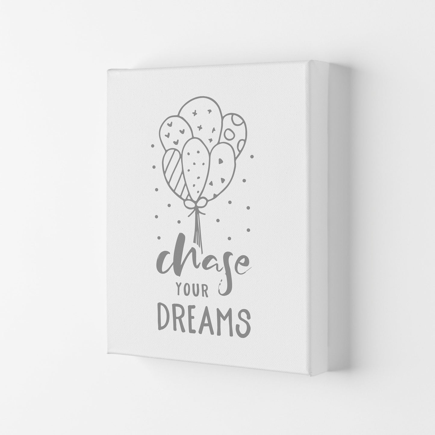 Avelena | Chase Your Dreams Grauer Rahmen Kinderzimmer Wandkunst Druck