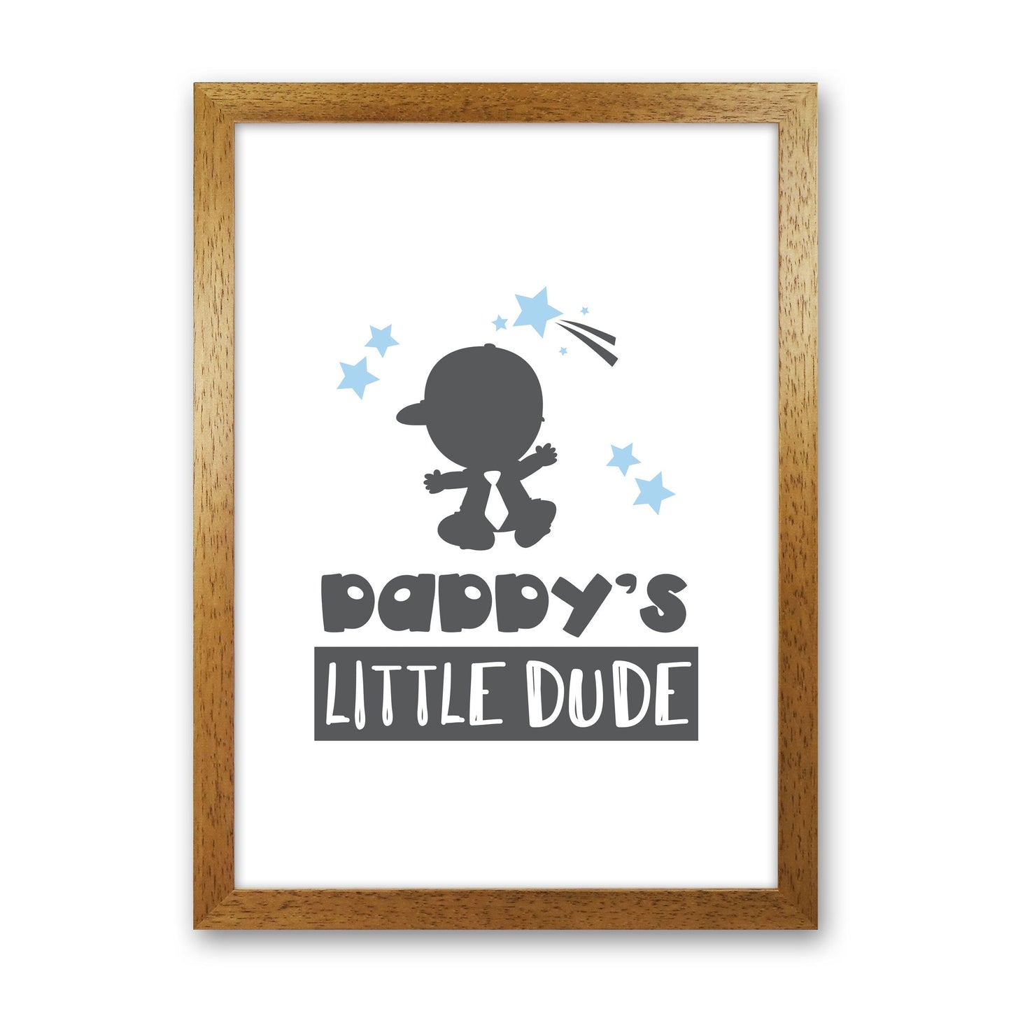Avelena | Daddy's Little Dude Rahmen Kinderzimmer Kunstdruck
