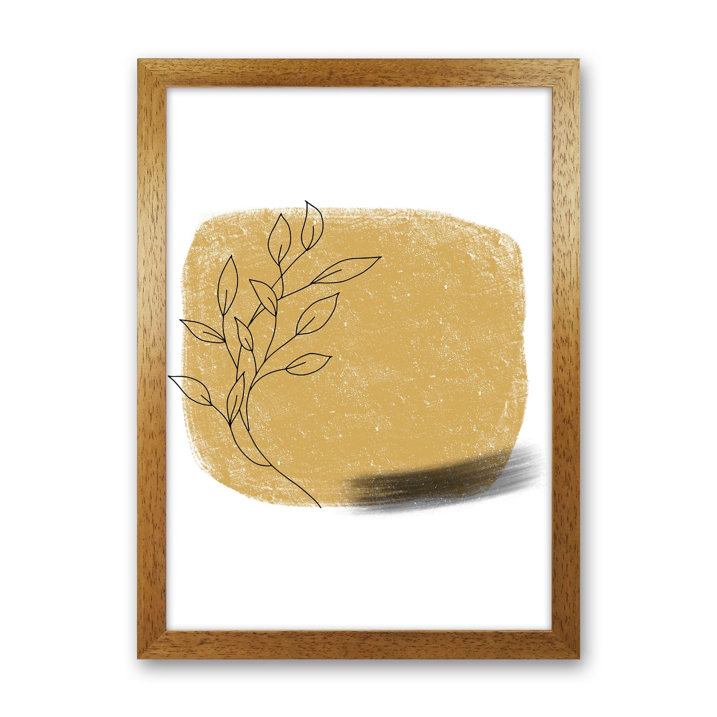Avelena | Dalia Krit Gold Blumen Quadrat Kunstdruck Von Pixy Paper