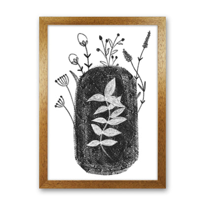 Avelena | Dalia Kreide Schwarz Floral Kunstdruck Von Pixy Paper